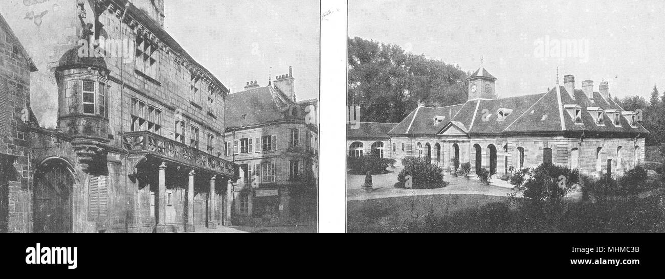 HTE-SAÔNE. Luxeuil. Maison Karte Jouffroy; Etablissement Thermes 1900 Drucken Stockfoto