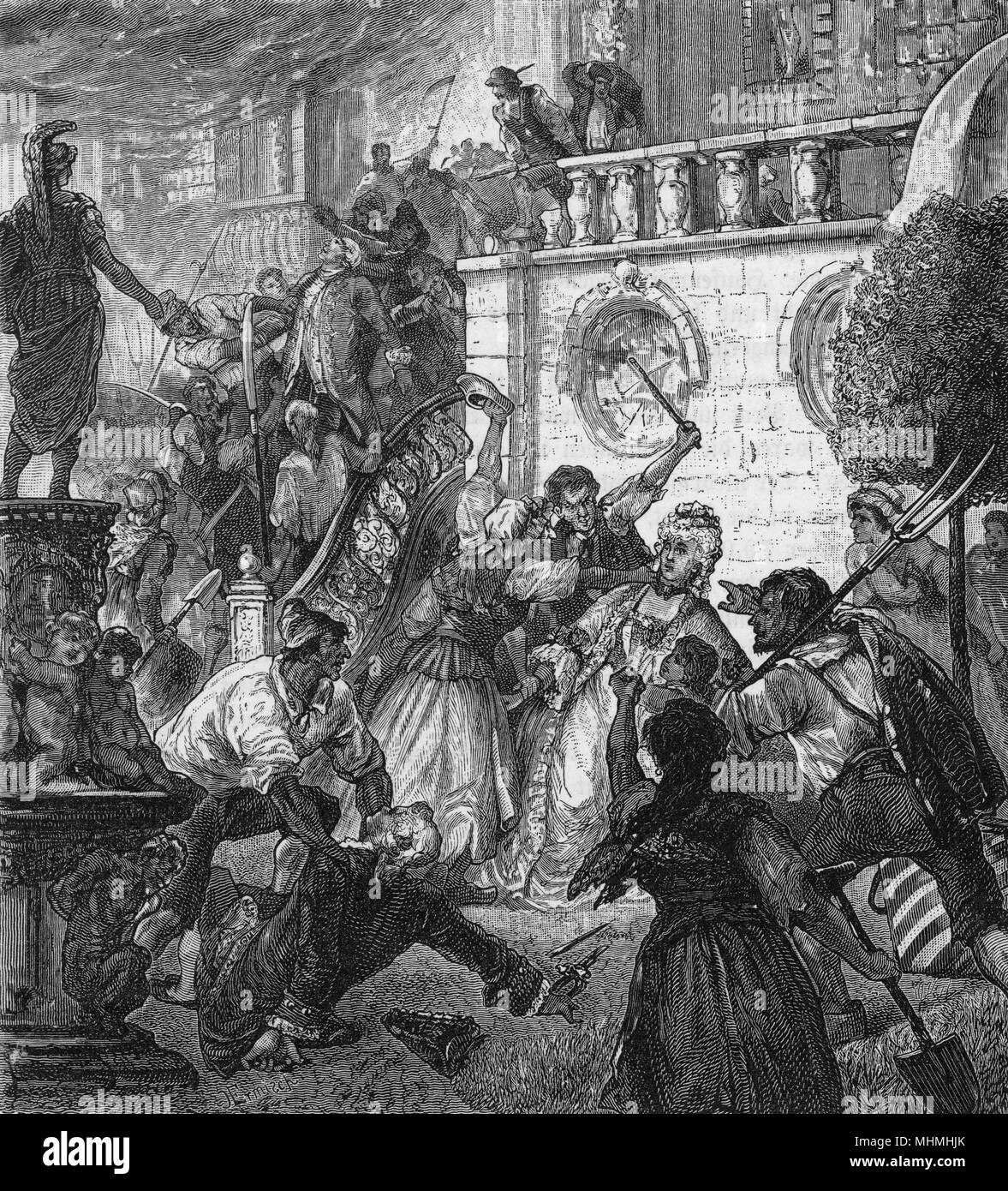 ARISTOKRATEN GRIFFEN AN Stockfoto