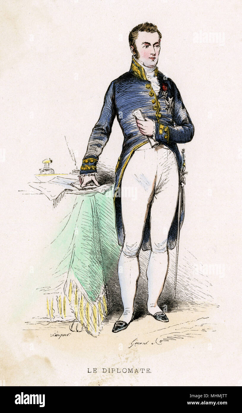 EIN FRANZÖSISCHER DIPLOMAT, 1850 Stockfoto