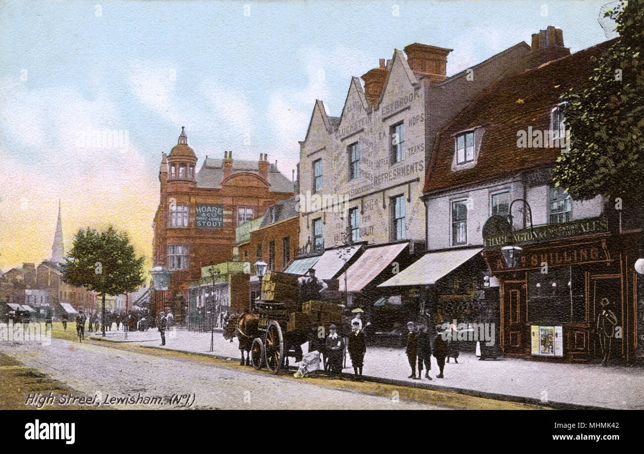 Lewisham High Street Datum: ca. 1903 Stockfoto