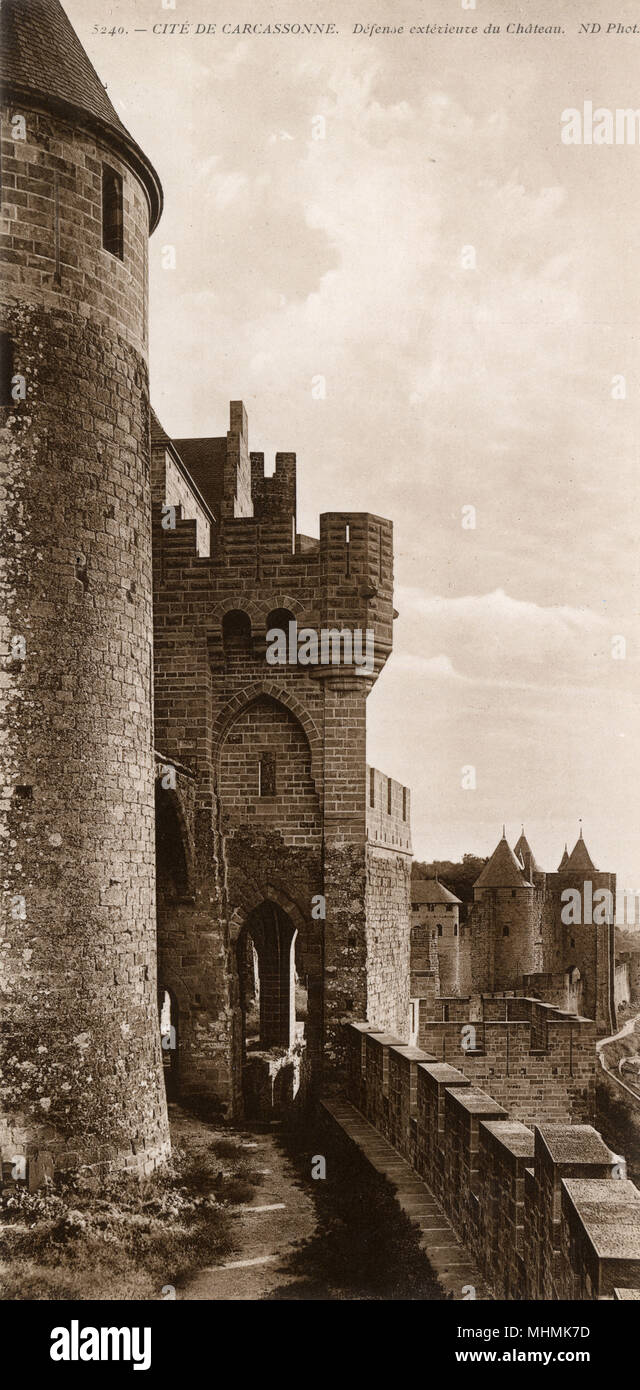 CARCASSONNE/OUTER 1910 Stockfoto