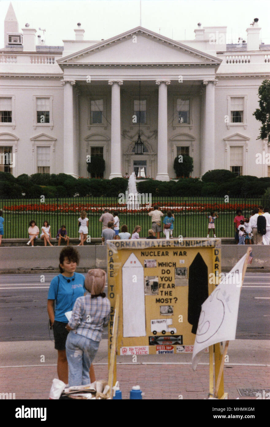 DEMO DES WEISSEN HAUSES 1987 Stockfoto