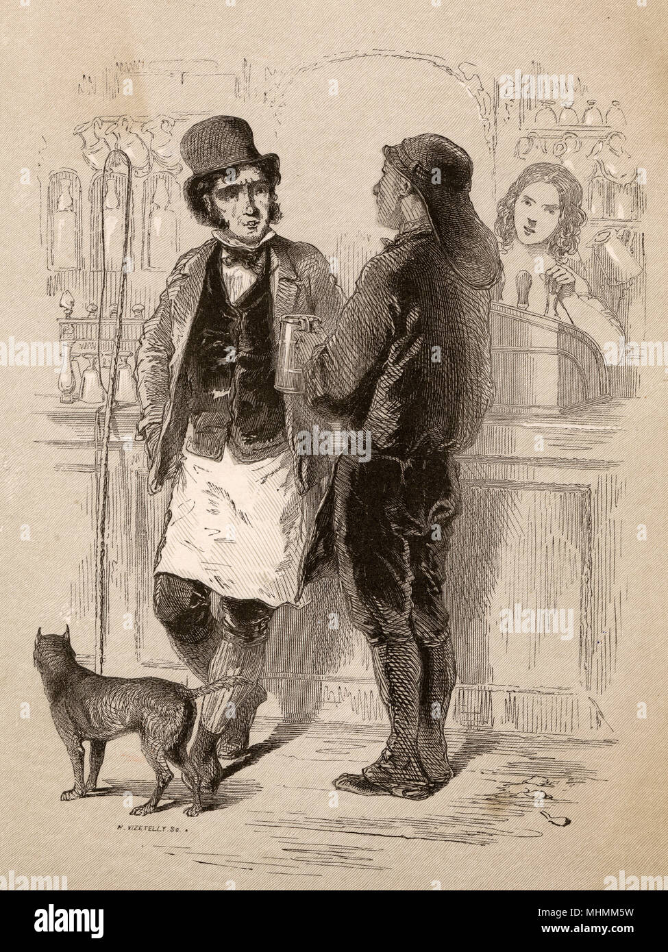 ZWEI MÄNNER IN EINEM PUB 1848 Stockfoto