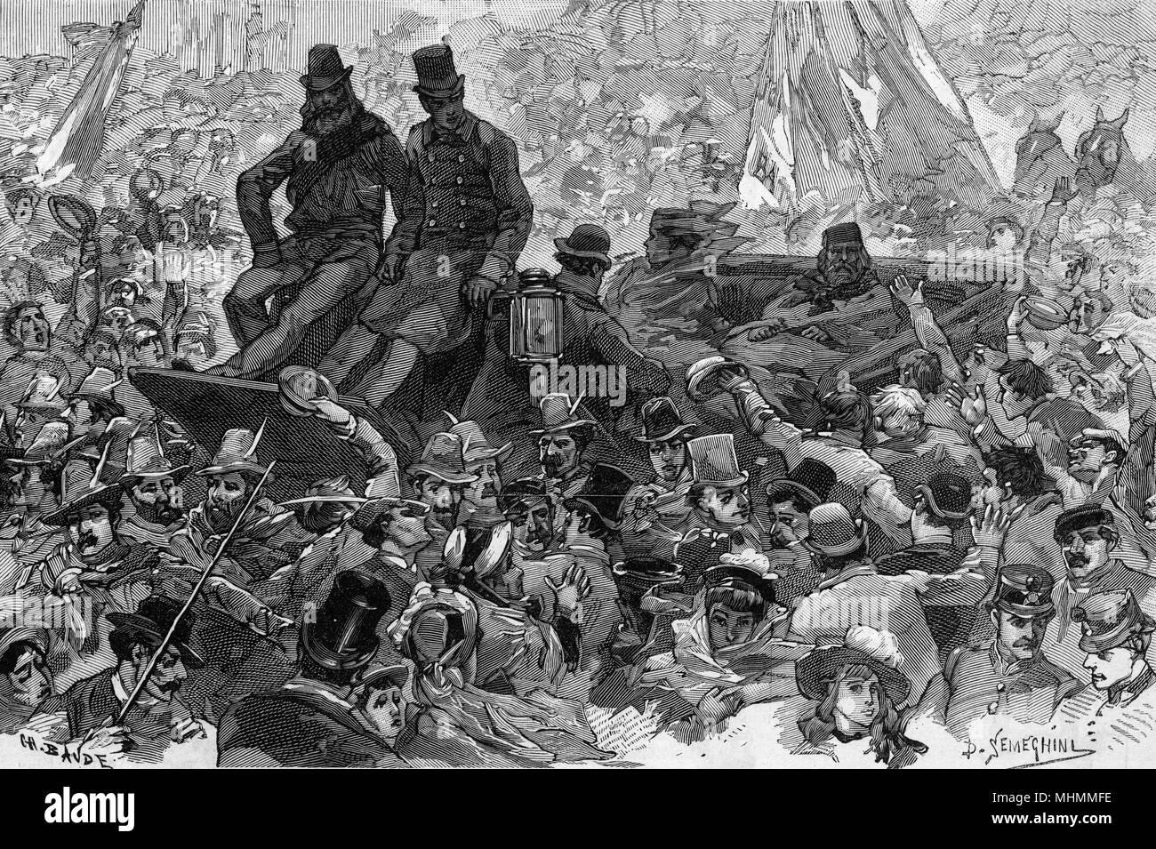 GARIBAIDI IN MAILAND, 1880 Stockfoto