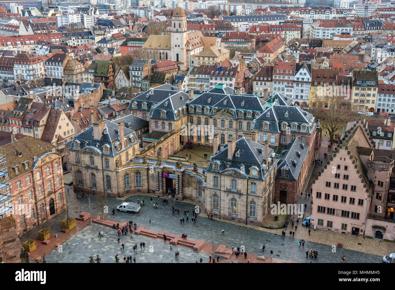 Anzeigen von Rohan Palast in Straßburg, Elsass, Frankreich Stockfoto