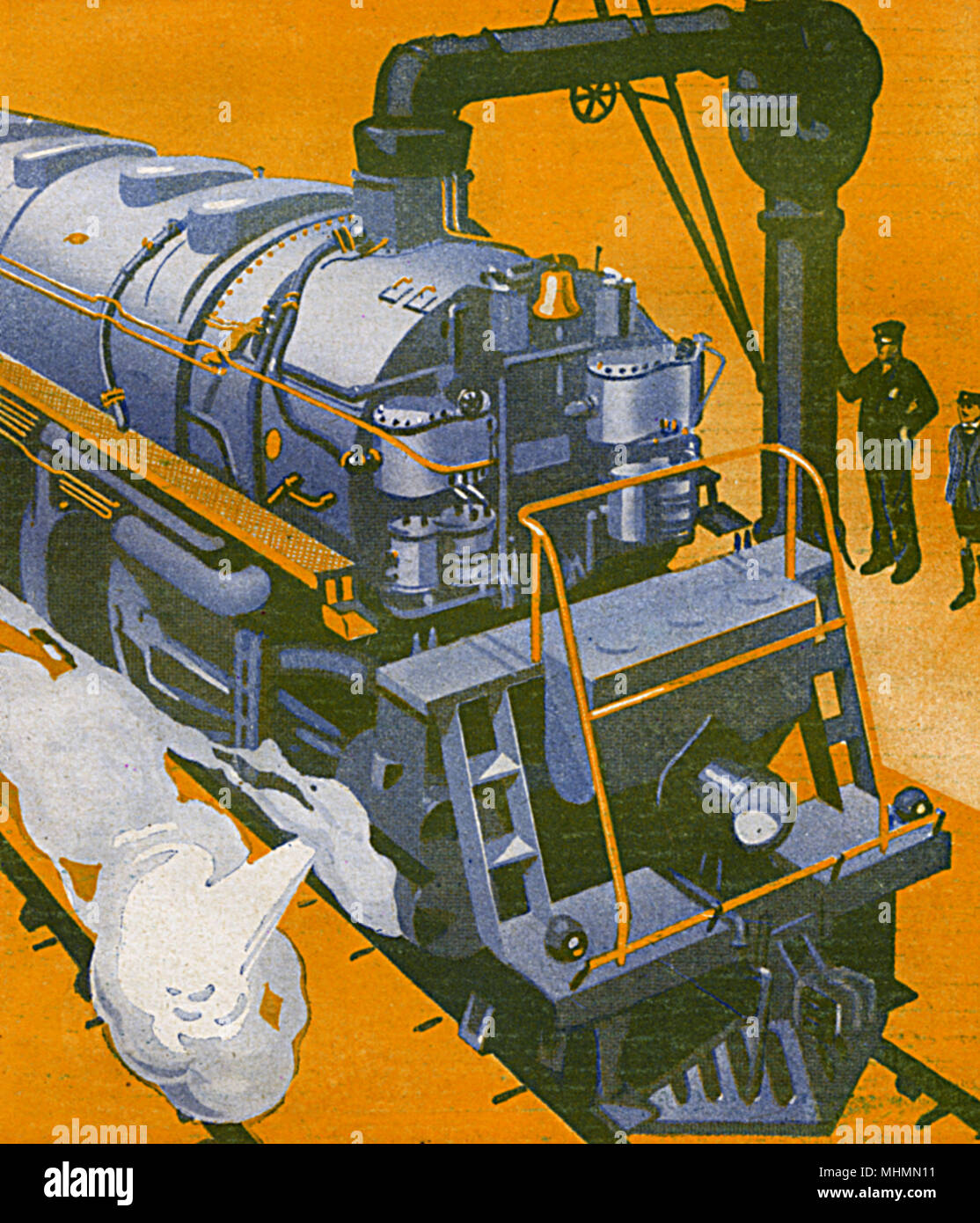 Ein Eisenbahnrauchfänger Stockfoto