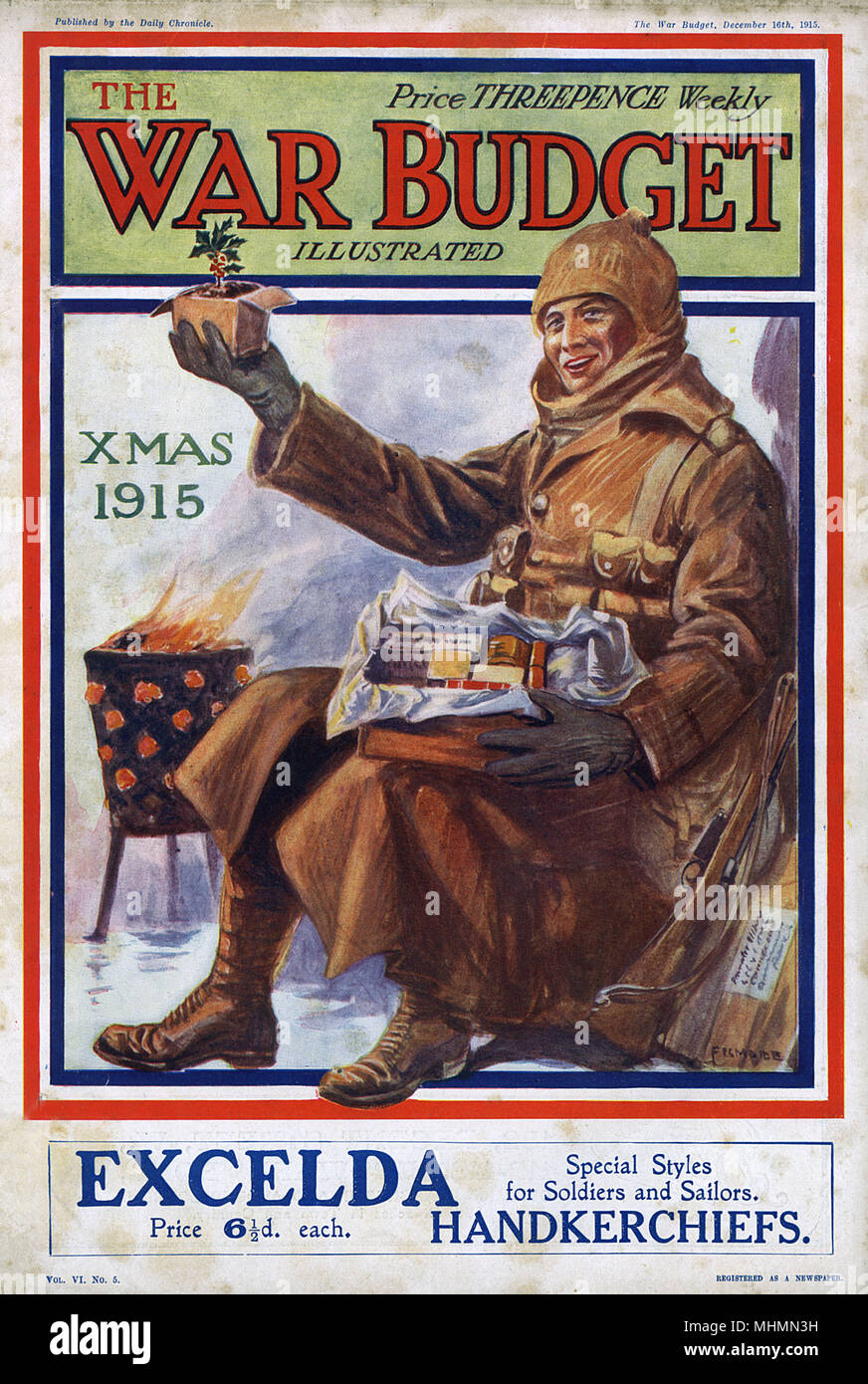 Das Kriegsbudget - Weihnachten 1915 Stockfoto