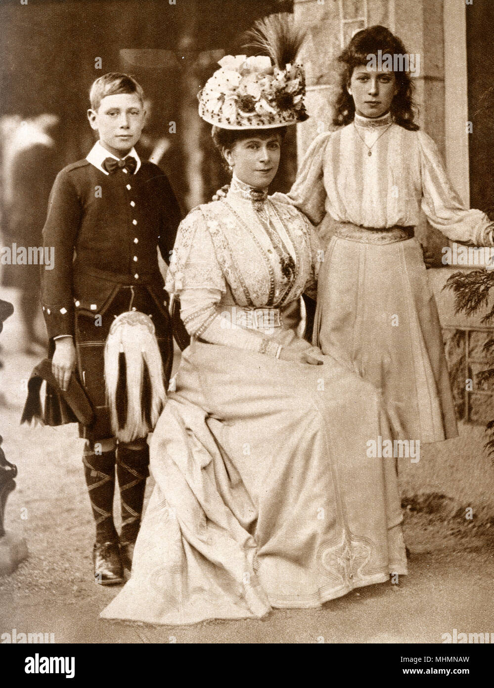 Mary, Prinzessin von Wales mit Prinz Albert und Prinzessin Mary Stockfoto