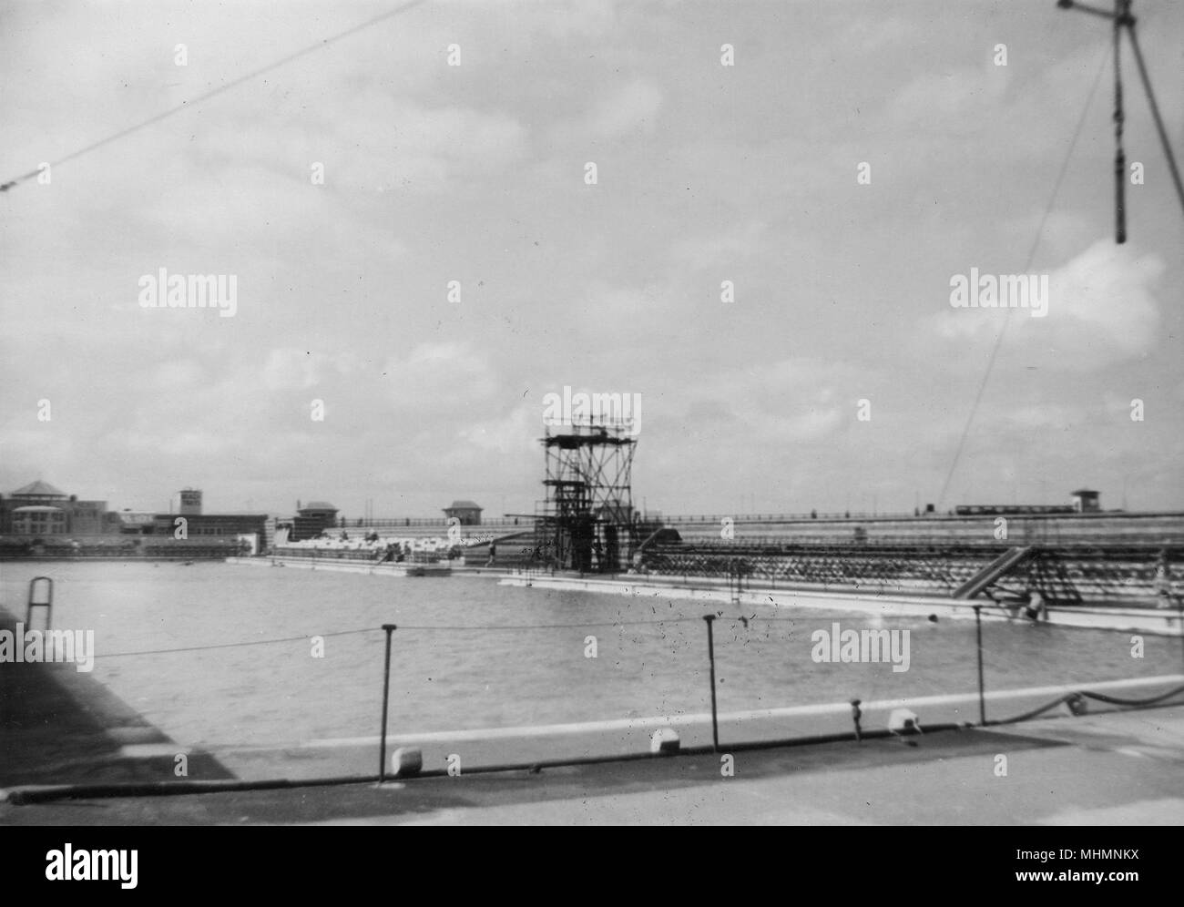 Rhyl, Denbighshire, Flintshire, Wales – Freiluftpool Stockfoto