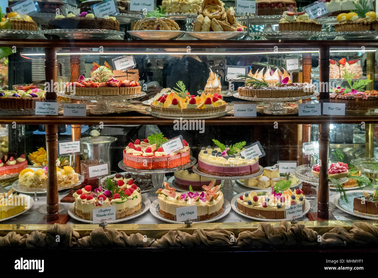 Kuchen in der Patisserie Dessert shop Bäckerei Stockfoto