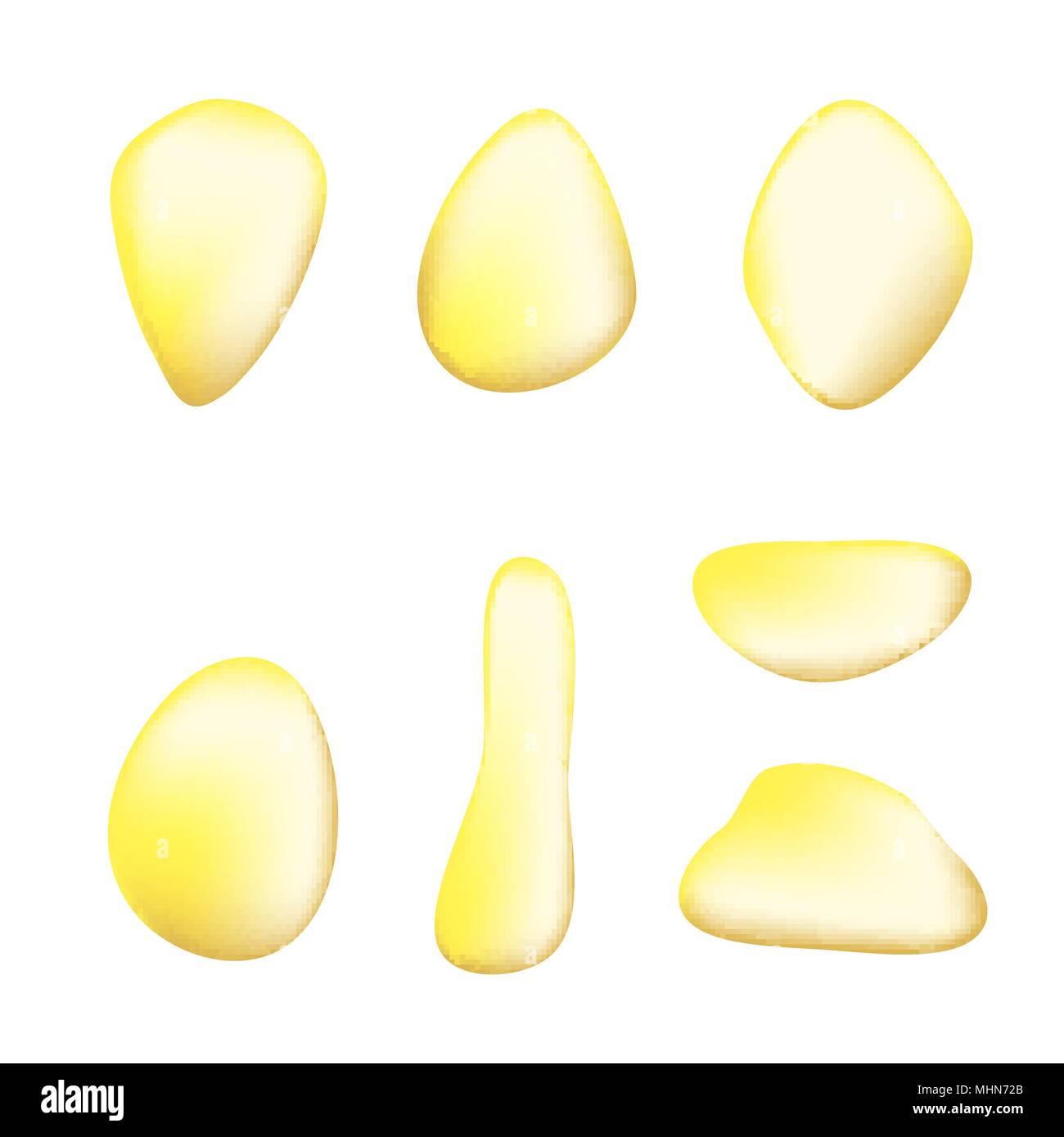 Eingestellt von Tropfen Butter Stock Vektor