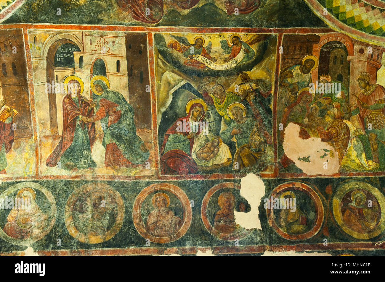 Kloster der Verklärung Christi an der Spitze des Mount Pantokrator, Corfu, Ionische Inseln, Griechenland, Europa gewidmet Stockfoto