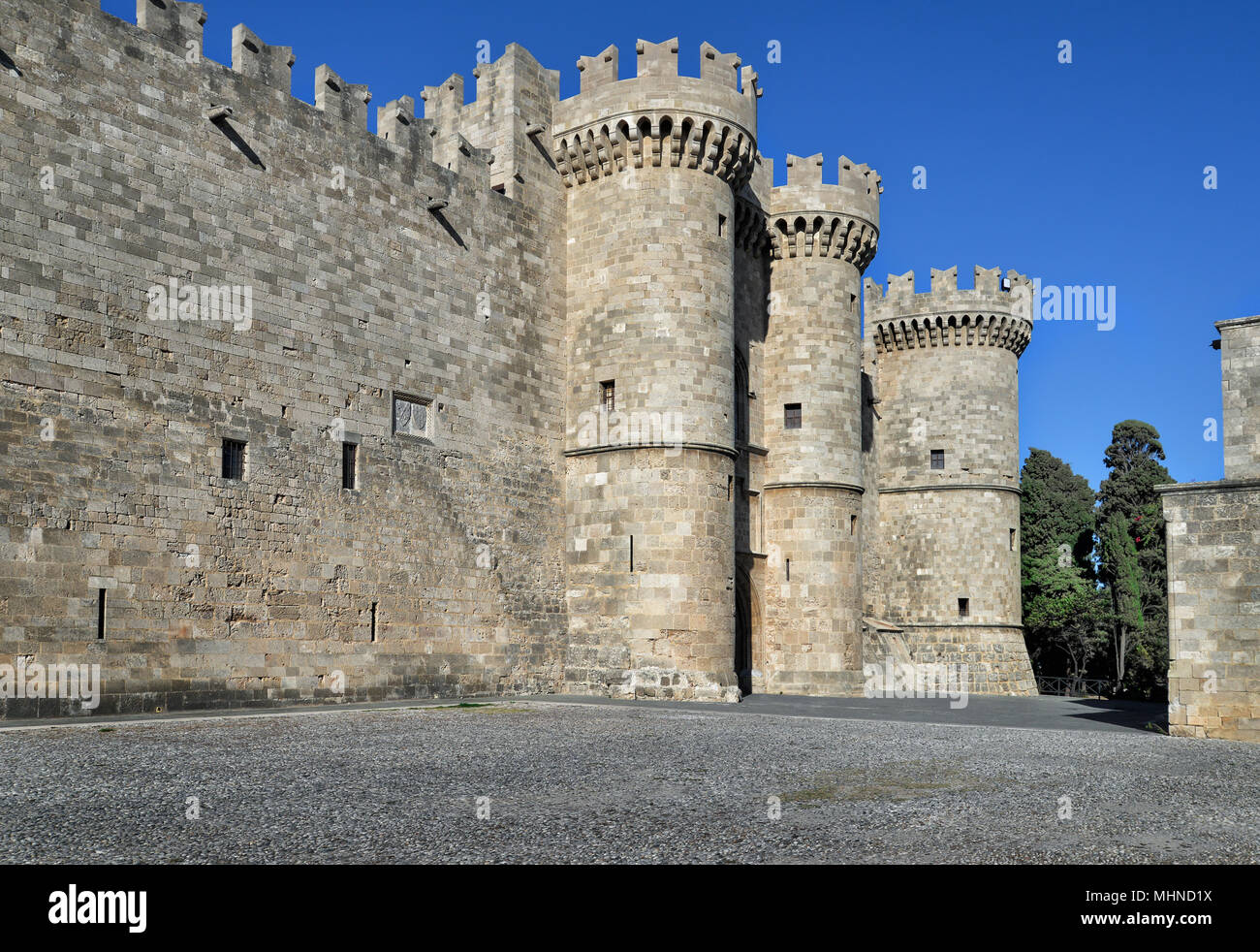 Haupteingang der Palast der Großmeister der Ritter. Rhodos. Griechenland Stockfoto
