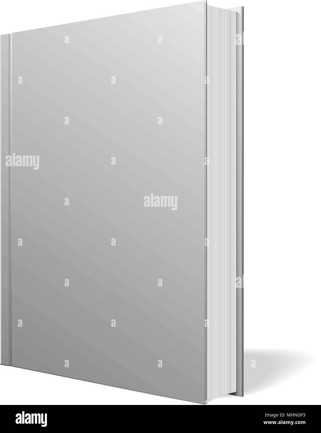 Grau Buch ständigen Vektor auf weißem Hintergrund dargestellt. Stock Vektor