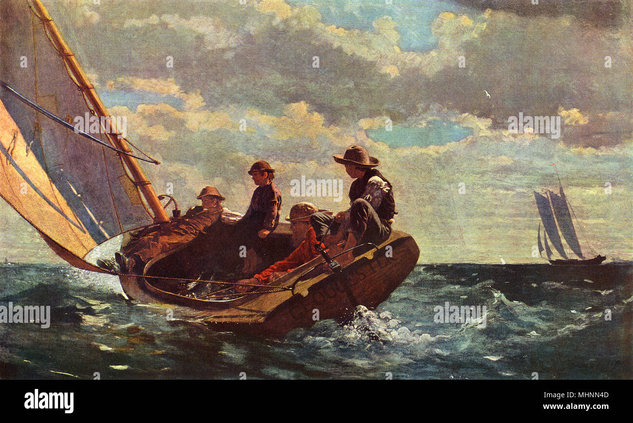 Bis Breezing von Winslow Homer (1836-1910). Datum: 1876 Stockfoto