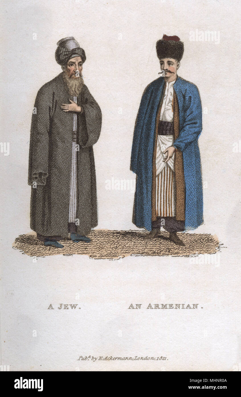 Ein jüdischer Mann und eine armenische Mann Datum: 1821 Stockfoto