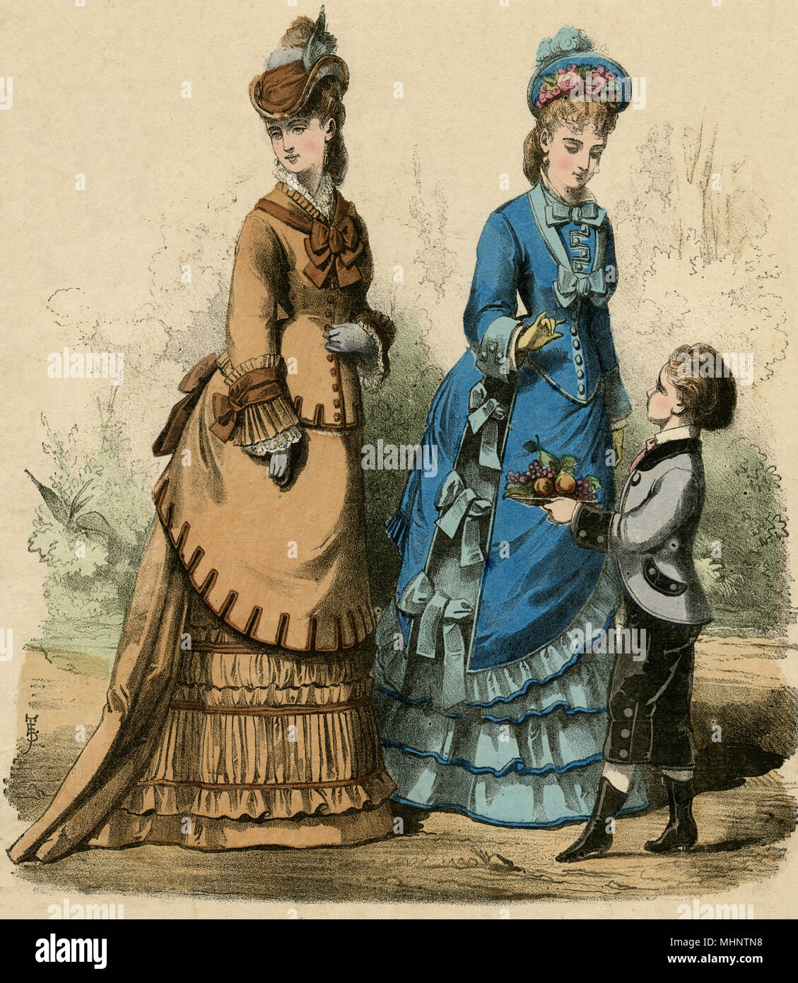 Kostüme für 1875 Personen Stockfoto