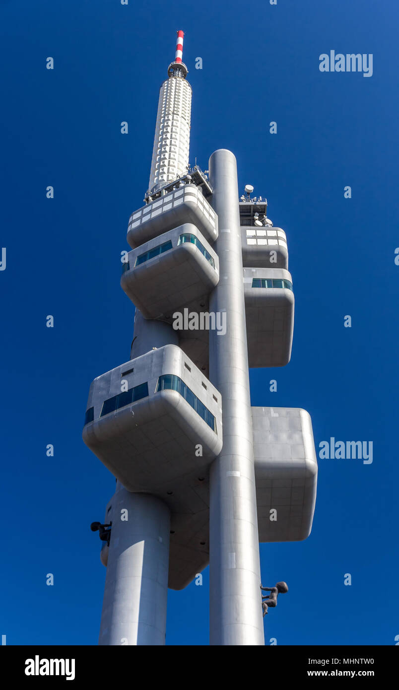 Zizkov TV Tower in Prag - Tschechische Republik Stockfoto