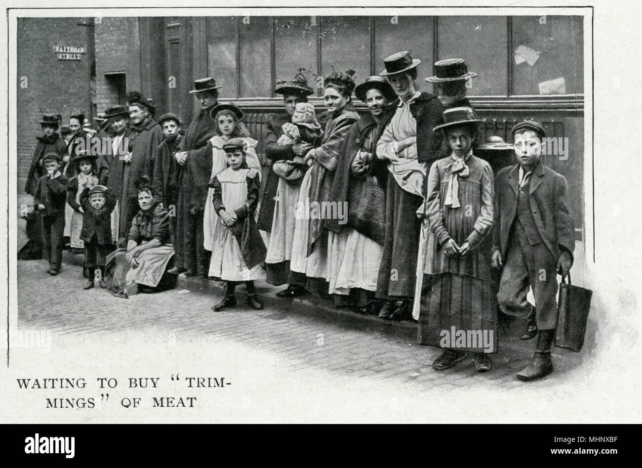 Lust auf Fleisch- und Fischzuschnitt in London 1903 Stockfoto