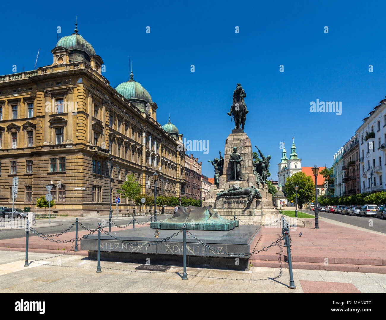 Schlacht von Grunwald Denkmal in Krakau - Polen Stockfoto