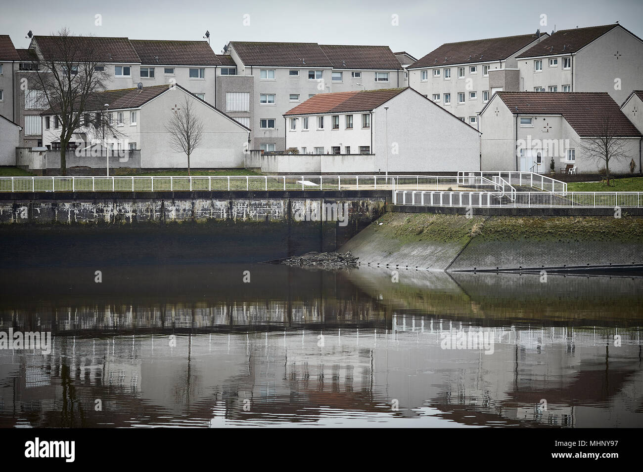 Glasgow in Schottland, Govan Haus am Ufer des Flusses Clyde Stockfoto