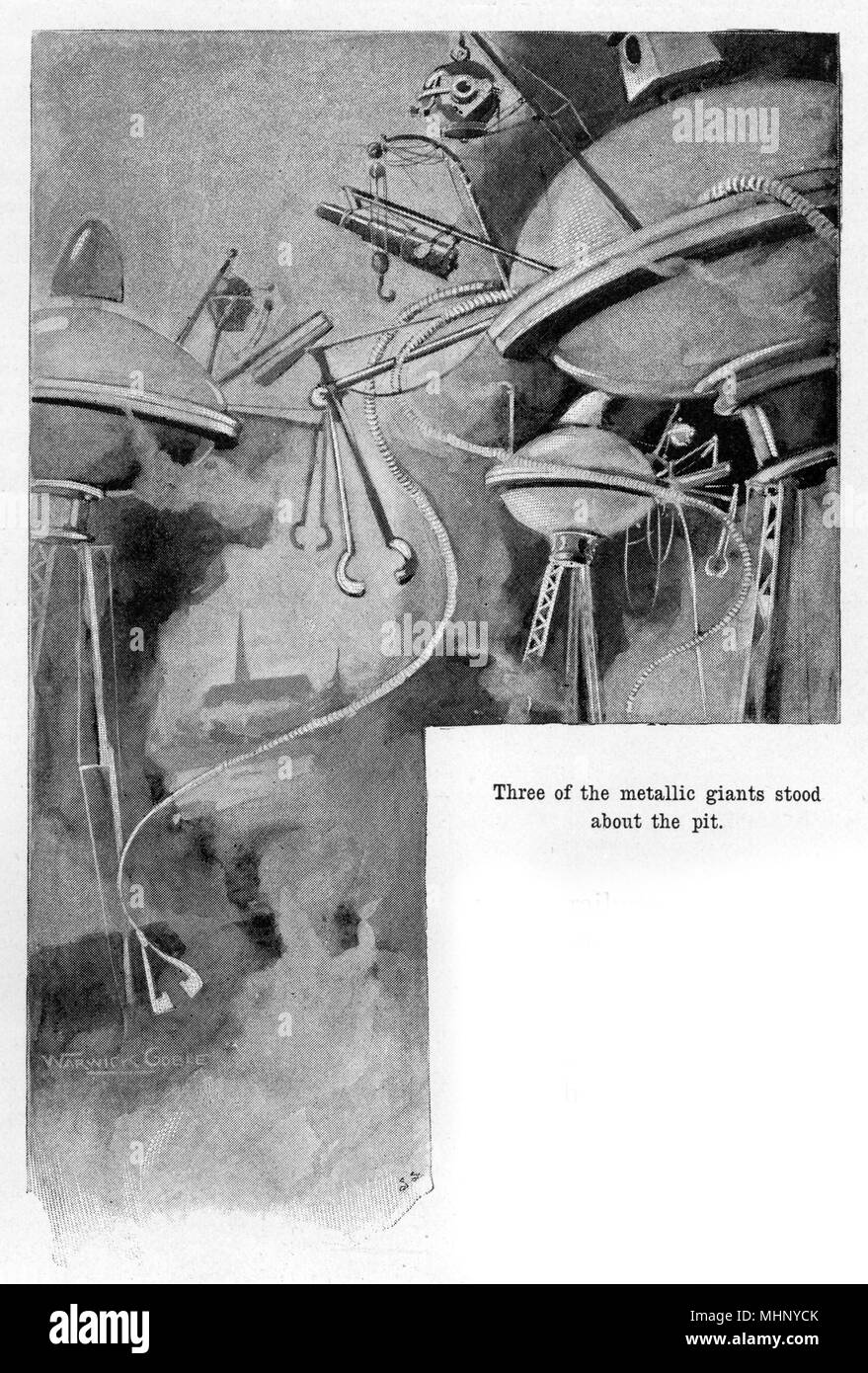Krieg der Welten von H.G. Wells - Erste Veröffentlichung Stockfoto