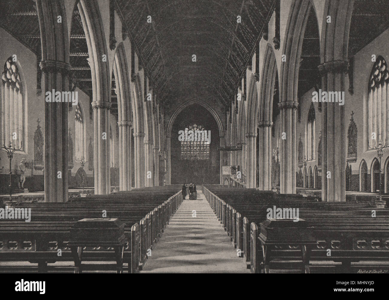 St. George's Cathedral. London. Kirchen 1896 alte antike Bild drucken Stockfoto