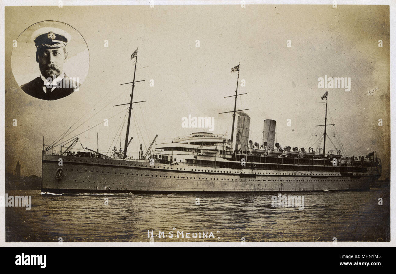 RMS/HMS Medina, P&O M-Klasse im Service im Jahr WW1 Stockfoto