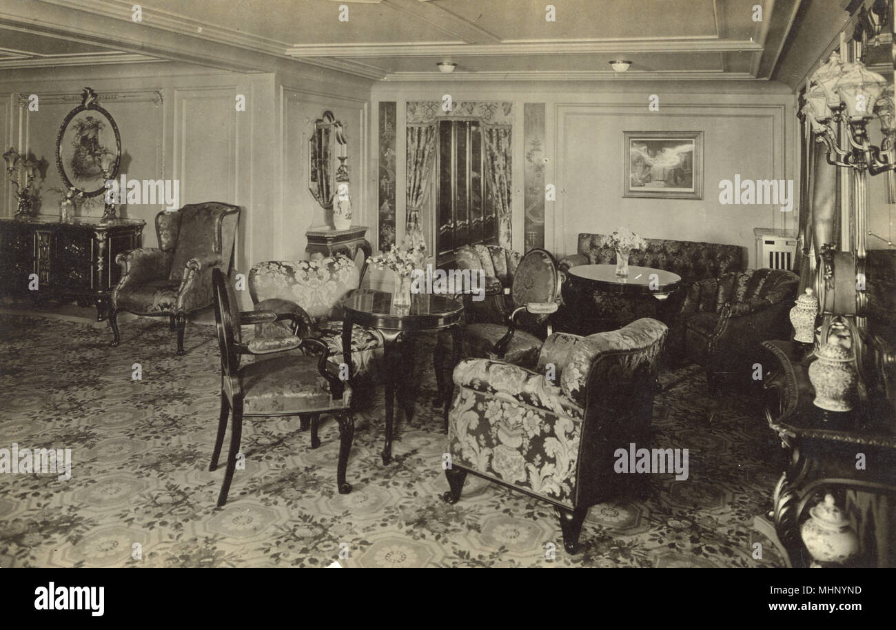 Das Amerikanische Kreuzfahrtschiff Lounge Datum Ende Der 20er Jahre Stockfotografie Alamy