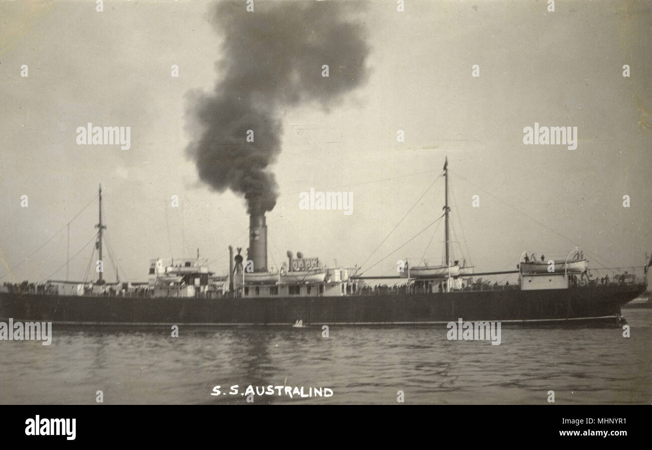 SS Australind, Australind Steam Shipping Company Stockfoto