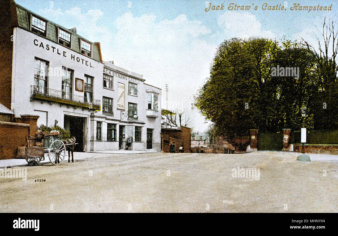 Jack Straw's Castle, Hampstead, NW London. Datum: ca. 1900 s Stockfoto