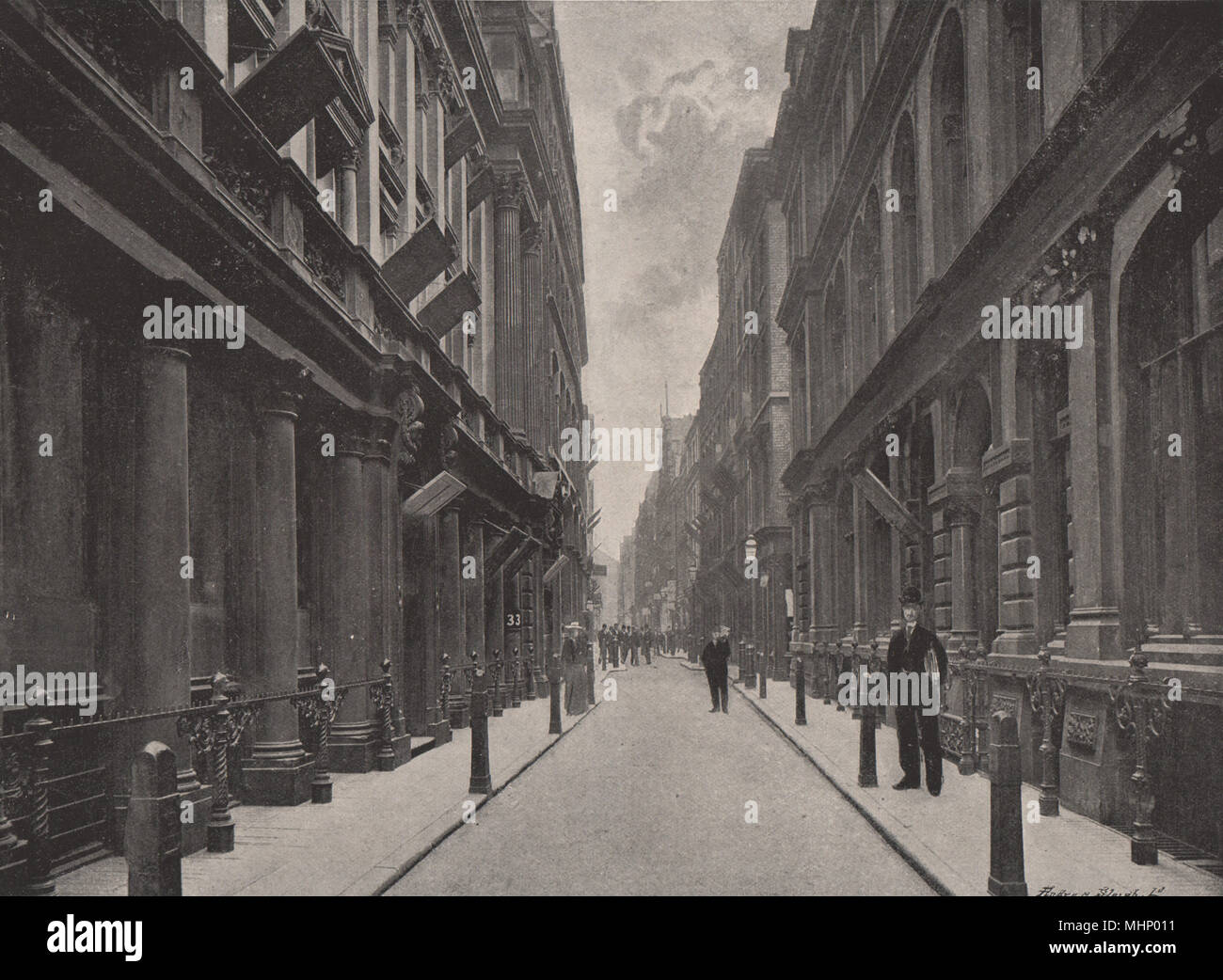 Paternoster Row. London 1896 alte antike vintage Bild drucken Stockfoto