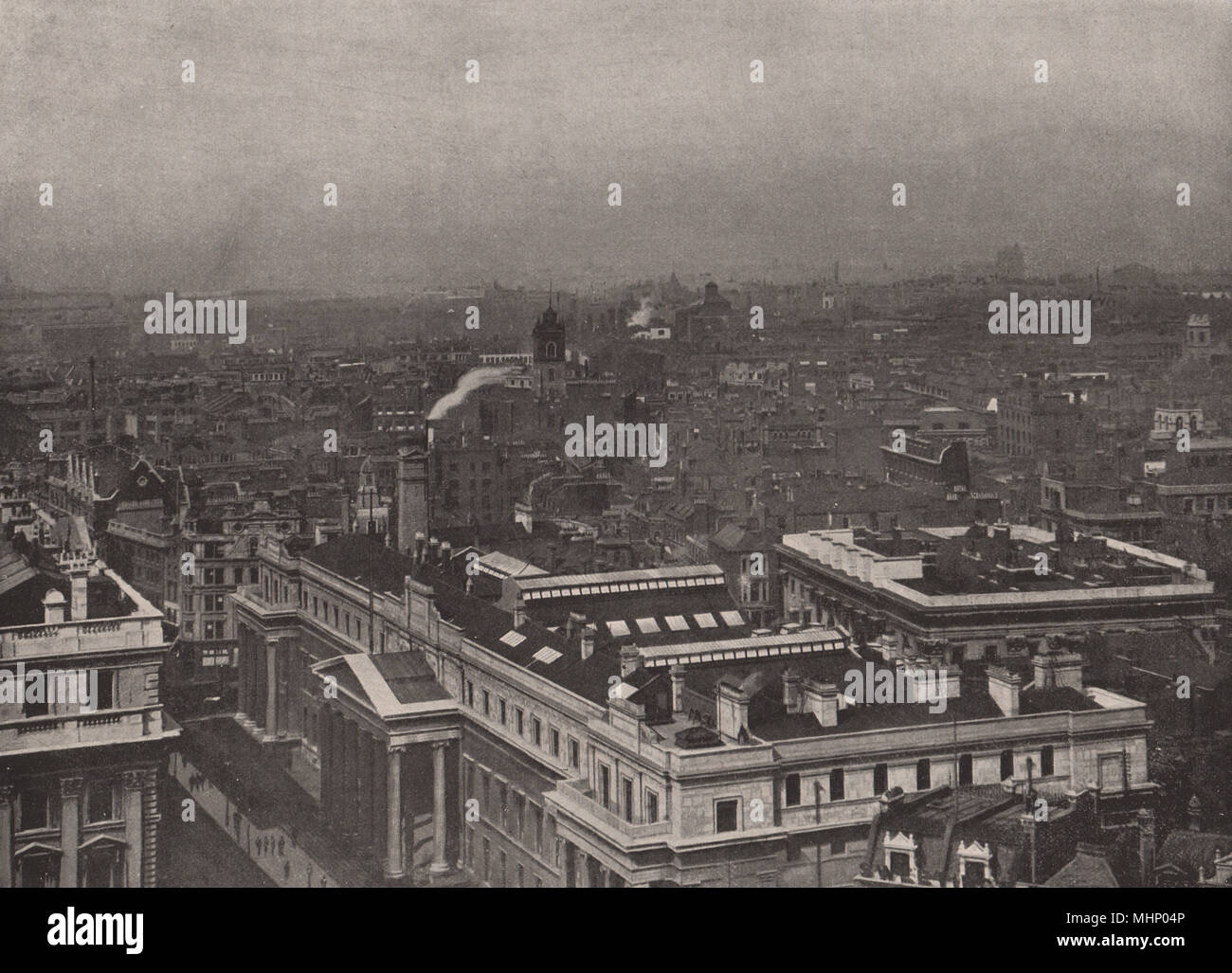 Blick von der St. Paul's Suche nach Nord-osten. London 1896 alte antike Bild drucken Stockfoto
