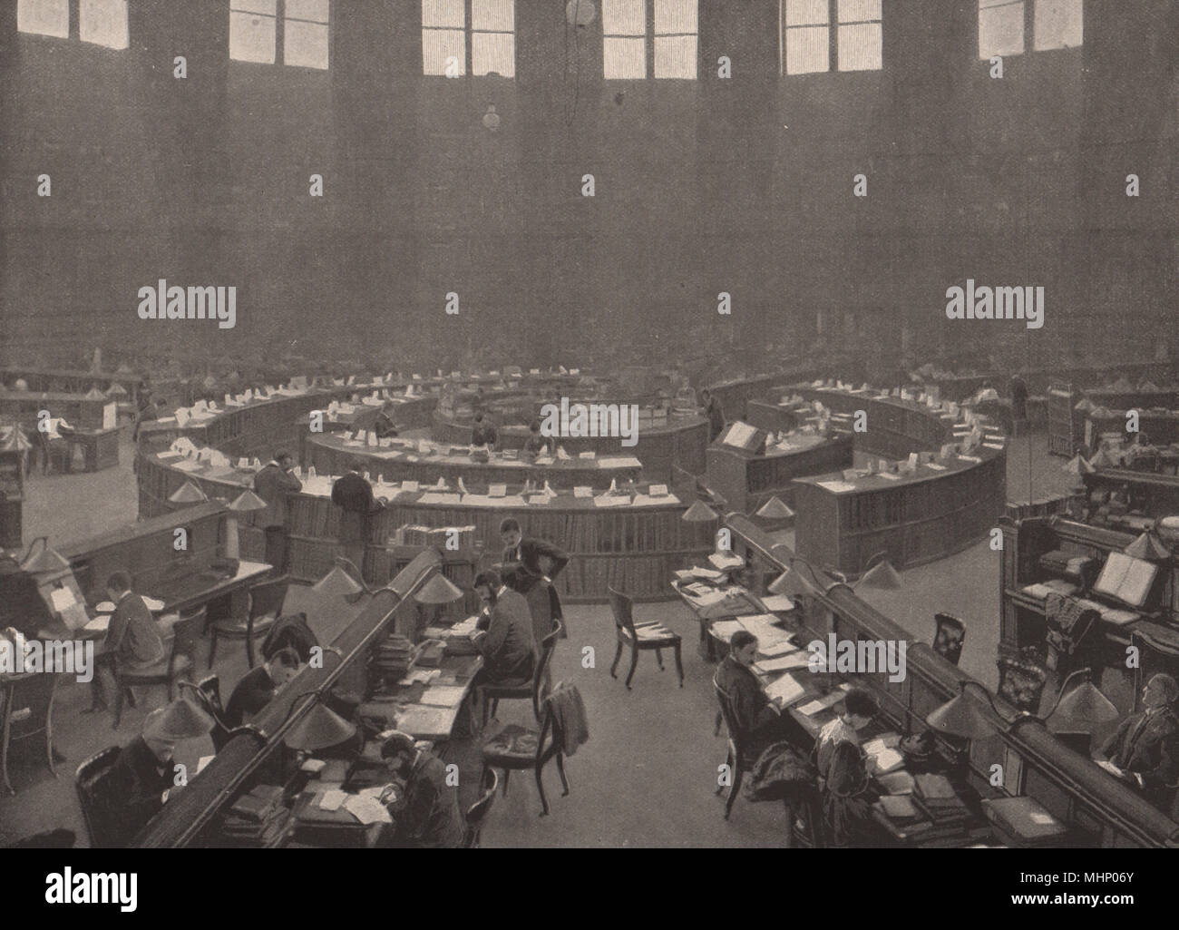 Das British Museum. Der Lesesaal. London 1896 alte antike Bild drucken Stockfoto