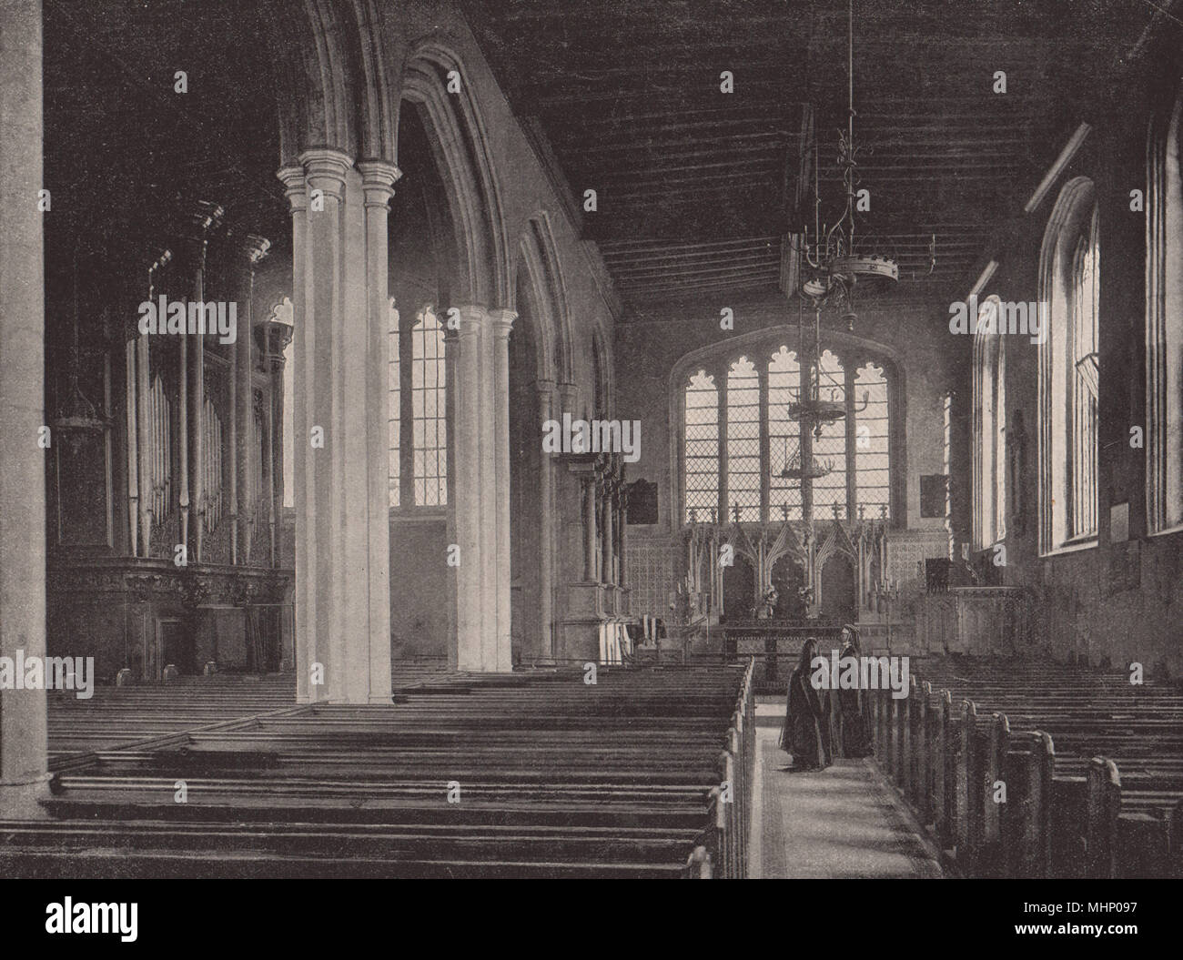 Tower von London. Innere der St. Peter's Kapelle. London. Kirchen 1896 Drucken Stockfoto