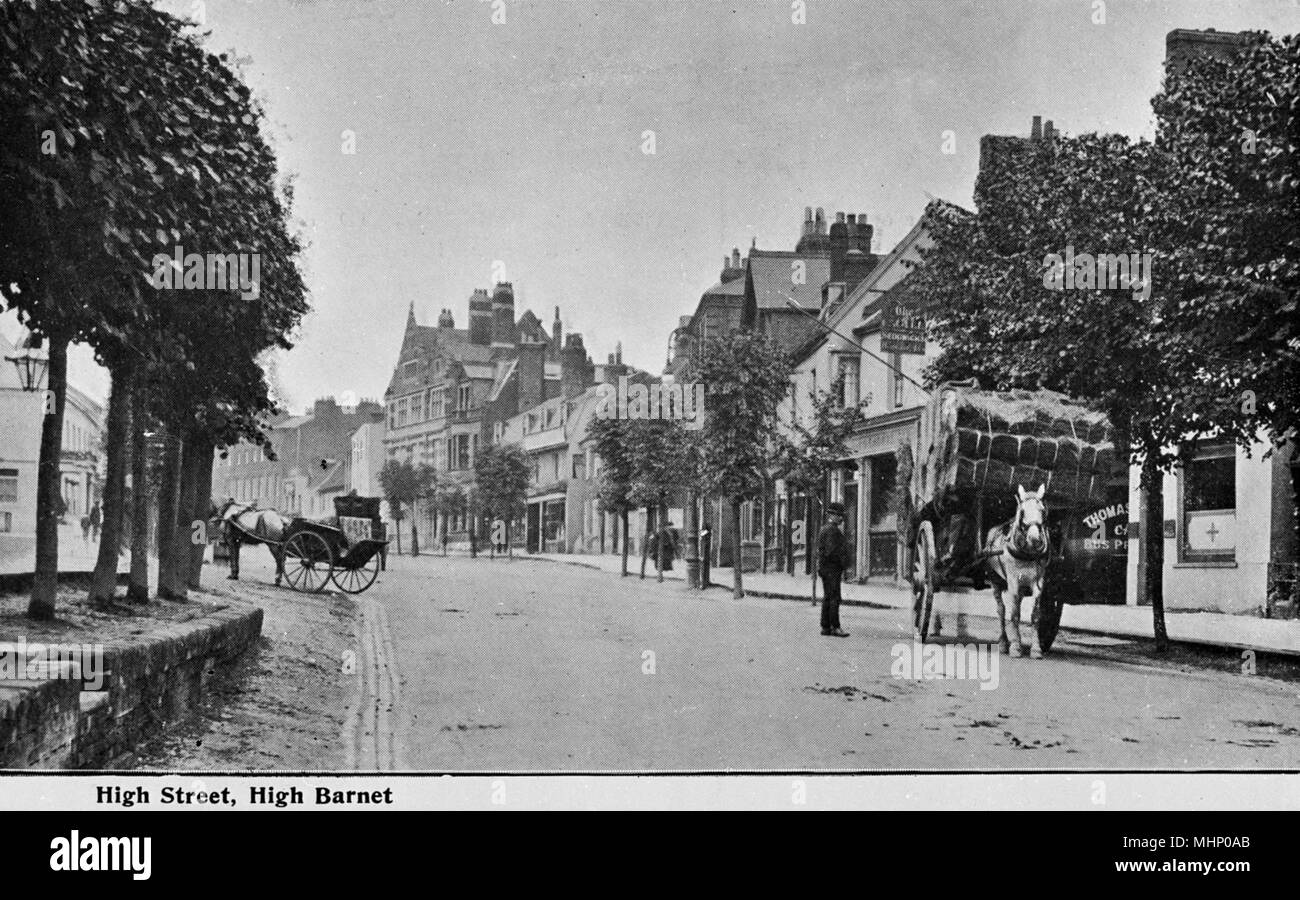 High Street, High Barnet, Barnett, Hertfordshire. Datum: ca. 1900 s Stockfoto