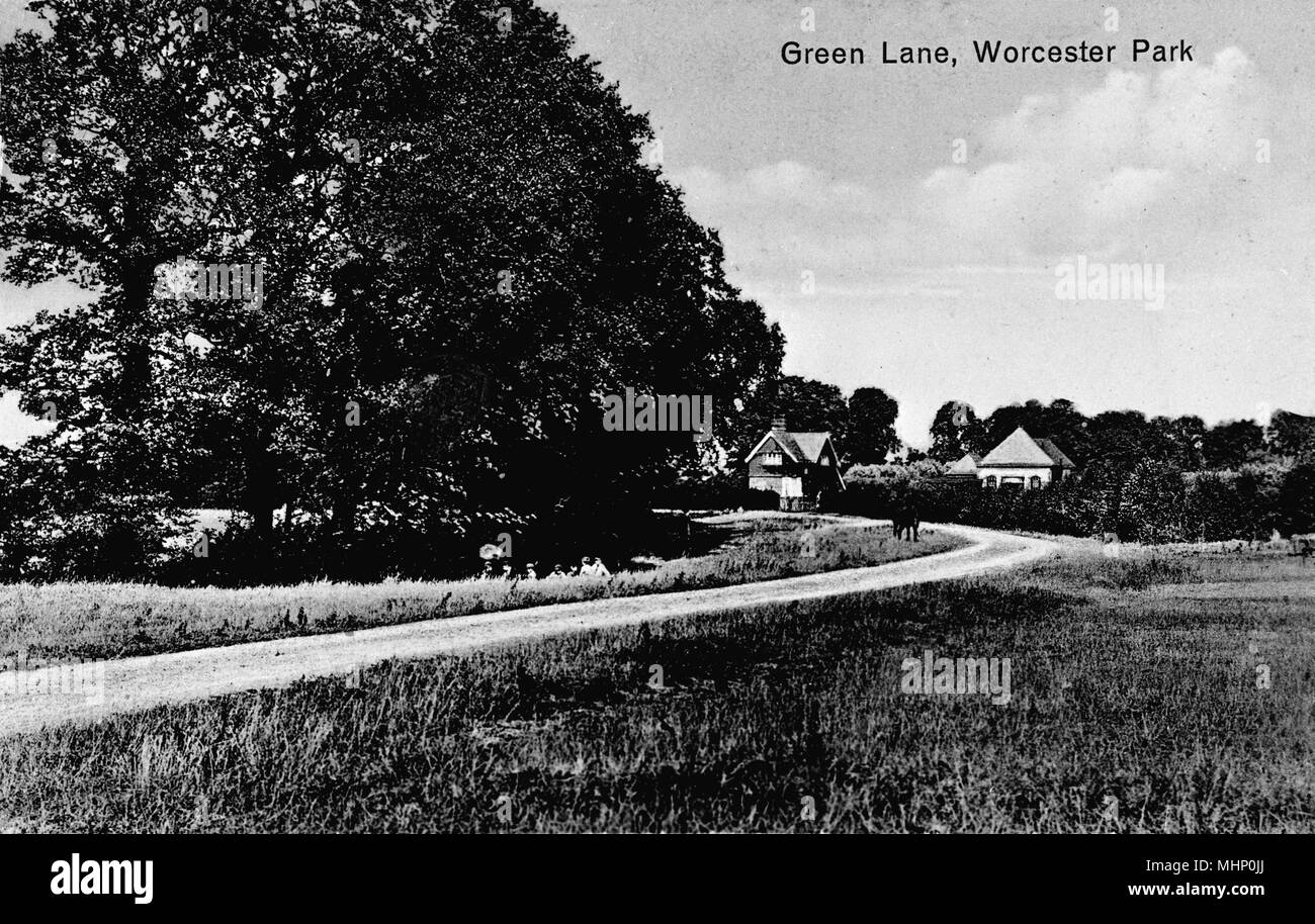Green Lane, Worcester Park, SW London (Surrey). Datum: ca. 1910 s Stockfoto