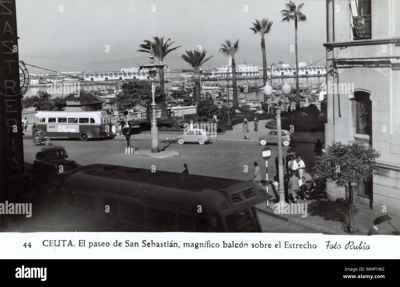 Promenade in Ceuta, spanische Stadt in Marokko, Nordafrika Stockfoto