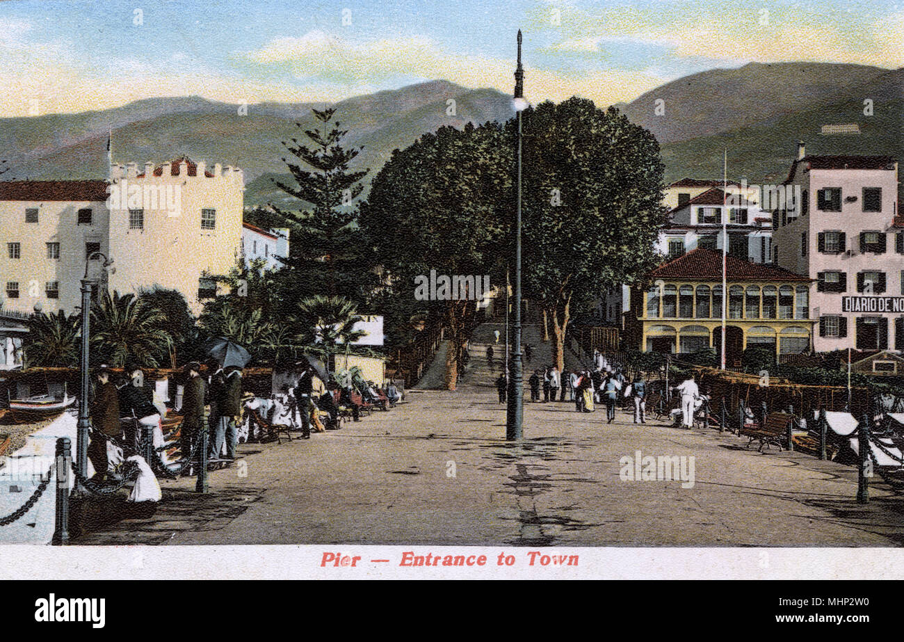 Straßenszene, Eingang nach Funchal, Madeira Stockfoto