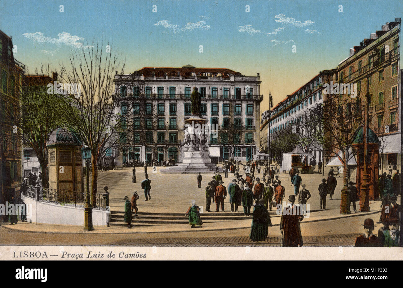 Praca Luis de Camoes, Lissabon, Portugal Stockfoto