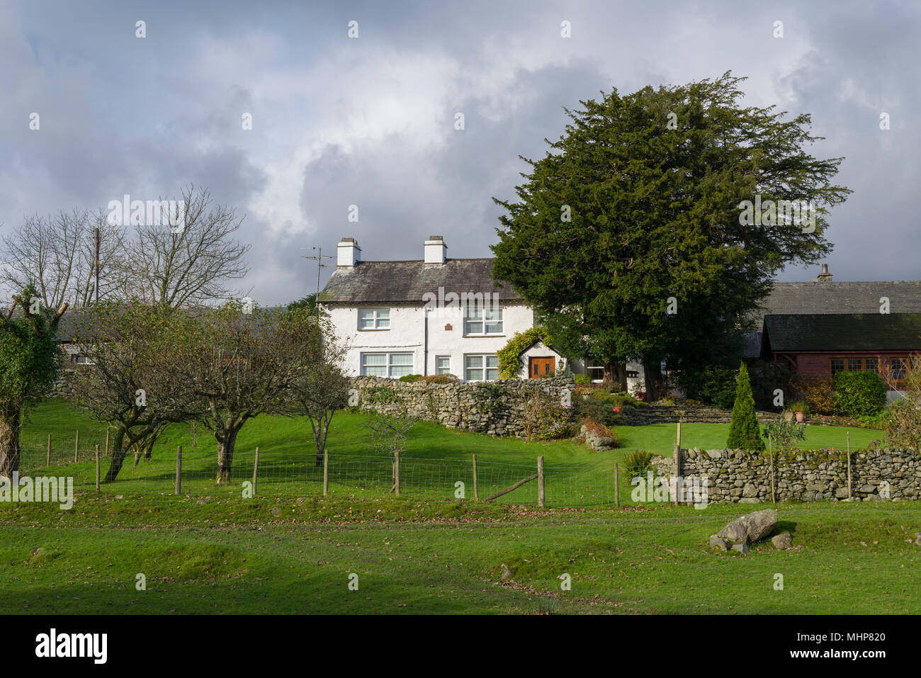 Ein Ferienhaus in der Lake District National Park in der Nähe von Torver, Cumbria, England. Stockfoto