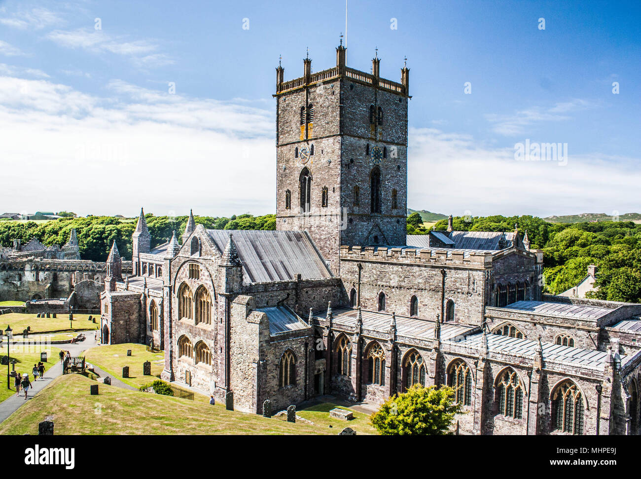 St Davids Cathedral - Pembrokeshire Wales Stockfoto