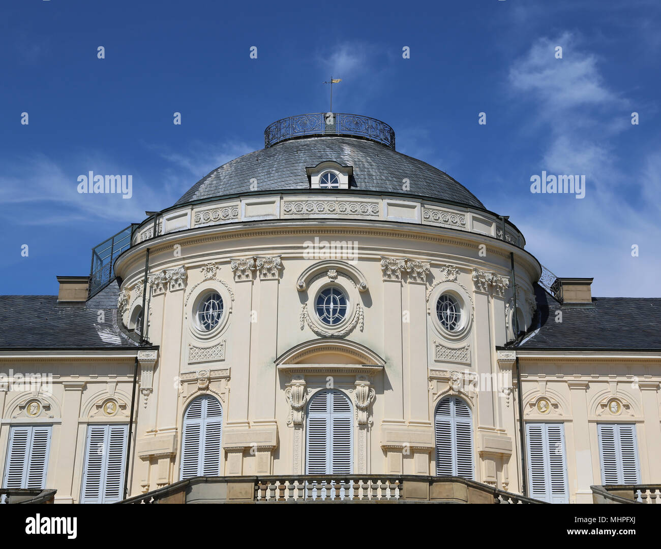 Schloss Solitude Schloss Solitude, Stuttgart Deutschland an einem sonnigen Tag. Stockfoto