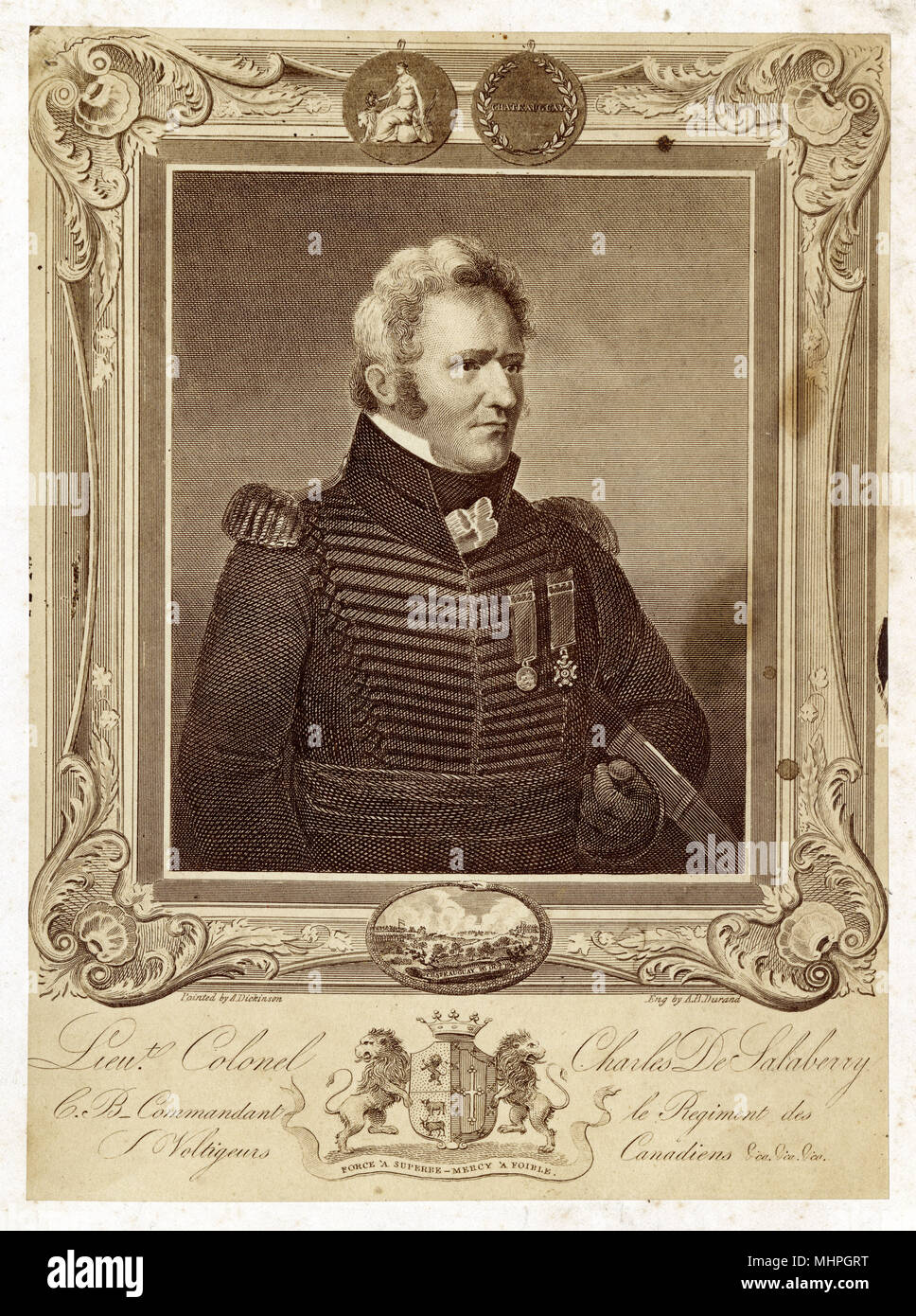 Oberstleutnant Charles de Salaberry, britische Armee Stockfoto