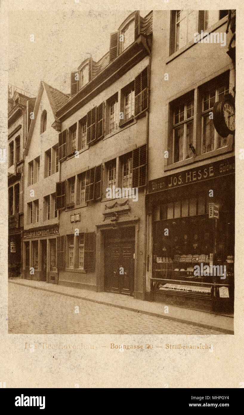 Beethovenhaus, Bonngasse, Bonn-am-Rhein, Deutschland. Datum: ca. 1920 Stockfoto