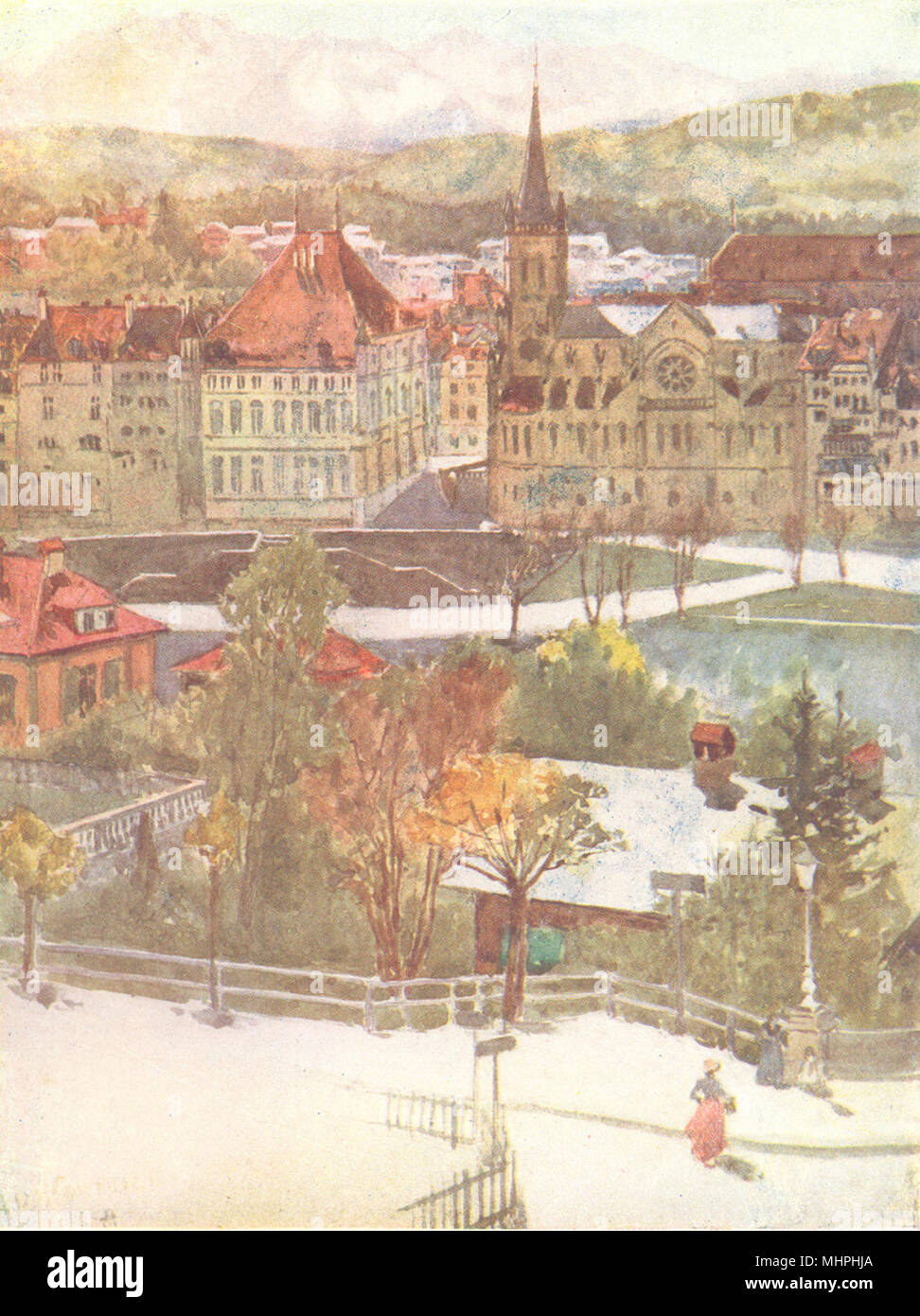 Die Schweiz. Bern 1917 alte antike vintage Bild drucken Stockfoto