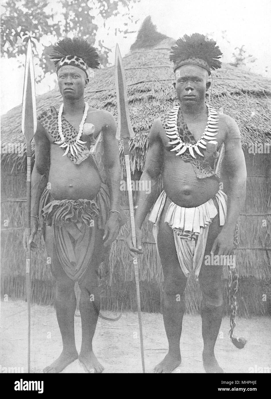 Kongo. Kele Leiter; live mit der rechten Bank von 12 Meilen unterhalb Stanley fällt 1900 Drucken Stockfoto