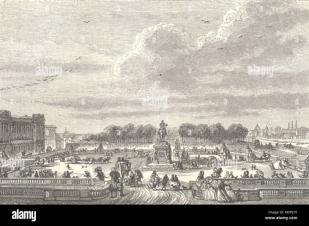 18 C FRANKREICH. Paris. De la Concorde (Louis XV) (1763) 1876 alte drucken Ort Stockfoto