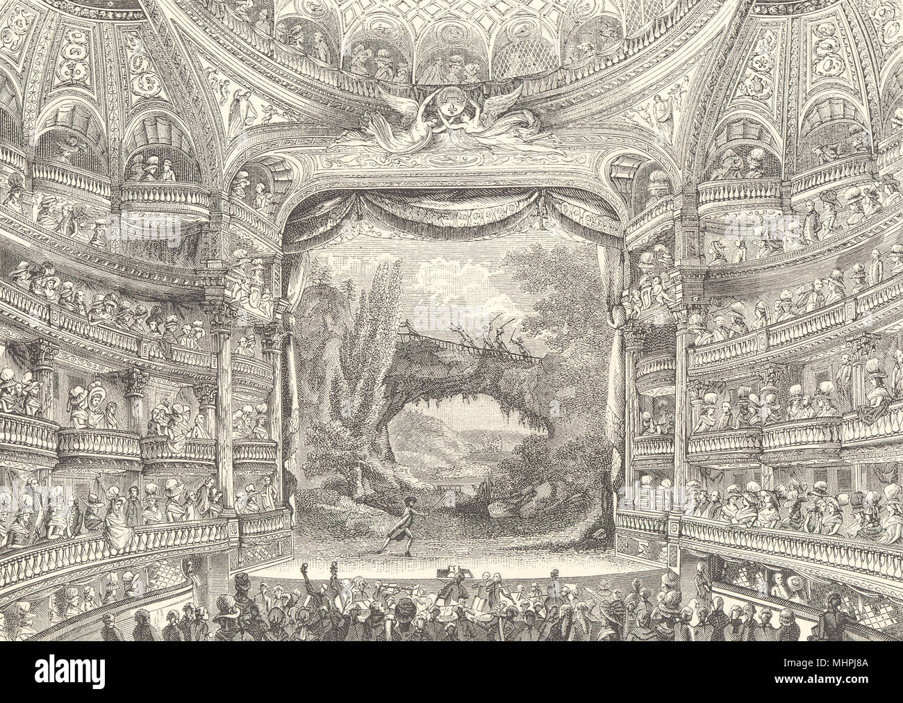 18 C FRANKREICH. Paris. Die Variétés-Amusantes (Théatre-Francais) 1789 1876 Stockfoto