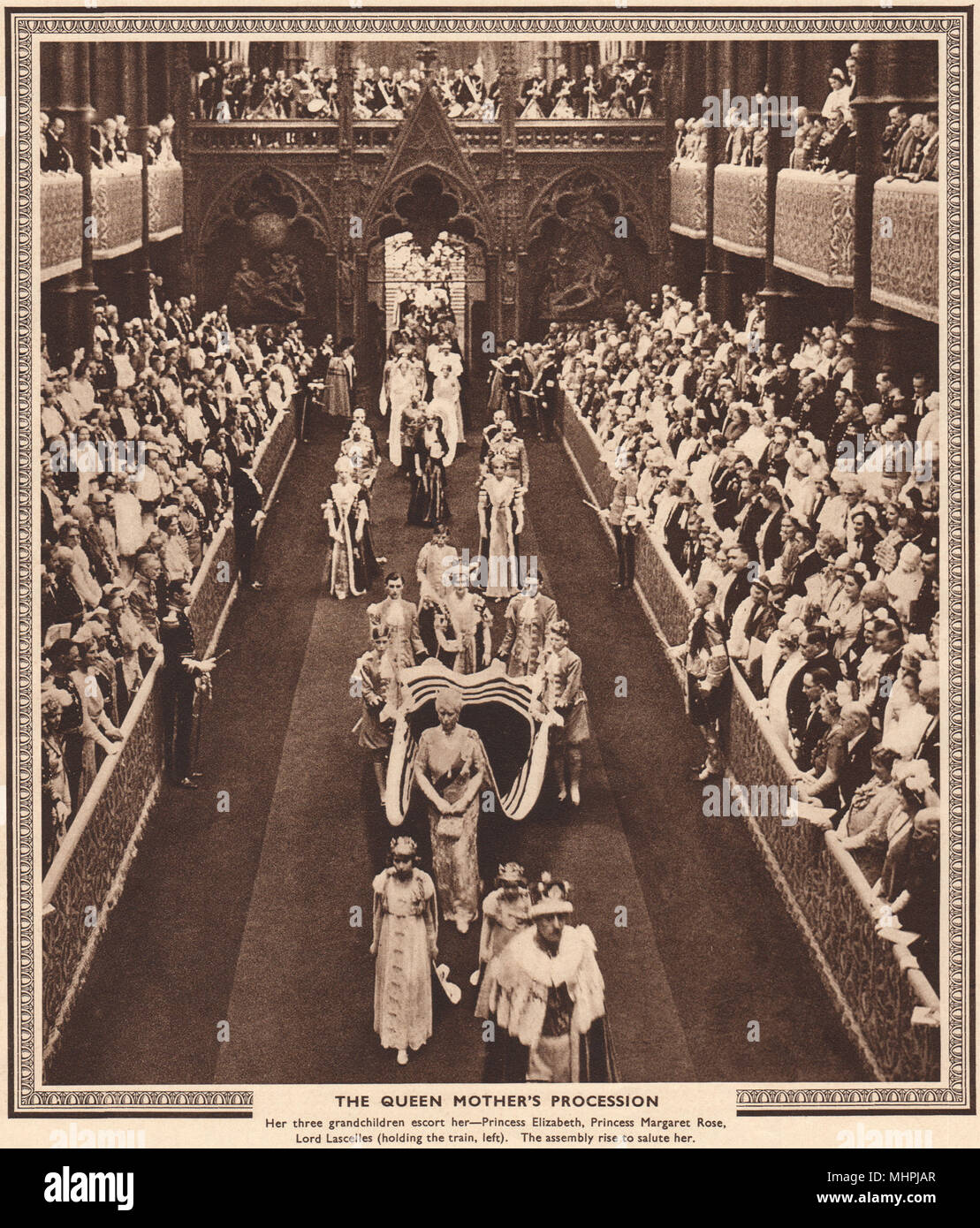 Krönung 1937. Die Königin Mutter Parade. Maria von Teck. Westminster Abbey 1937 Stockfoto